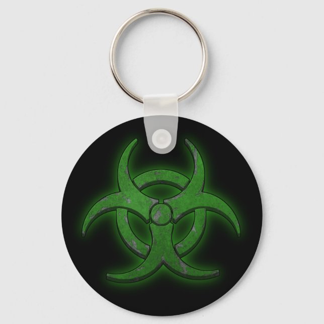 Green Biohazard Keychain (Front)