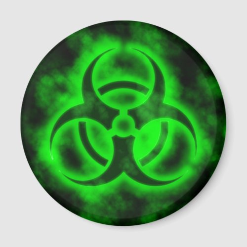 Green Biohazard Magnet