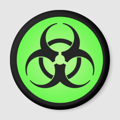 Green Biohazard Magnet