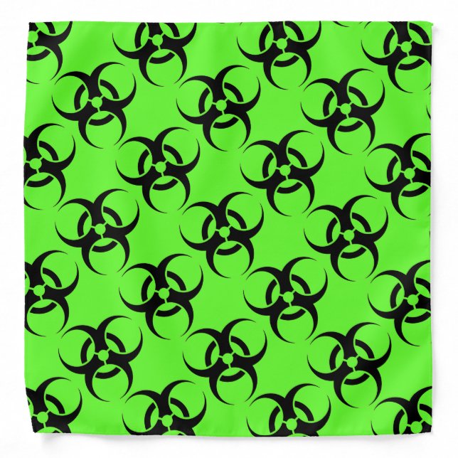 Green Biohazard Symbol Bandana (Front)