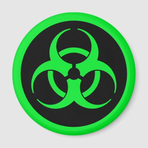 Green Biohazard Symbol Magnet