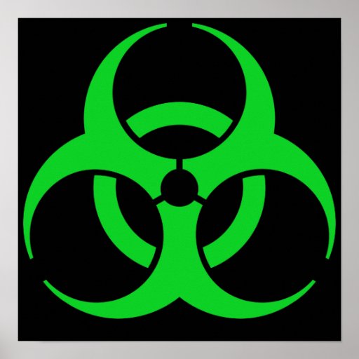 Green Biohazard Symbol Poster | Zazzle