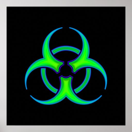 Green Biohazard Symbol Poster | Zazzle