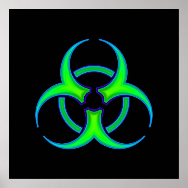 Green Biohazard Symbol Poster (Front)