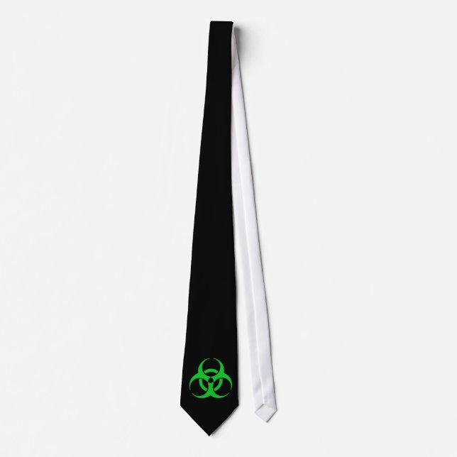 Green Biohazard Symbol Tie (Front)