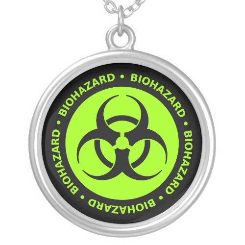 Green Biohazard Warning Necklace