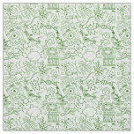 Green Biology Pattern Fabric