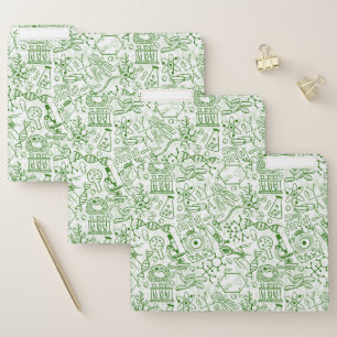 Green Biology Pattern File Folder