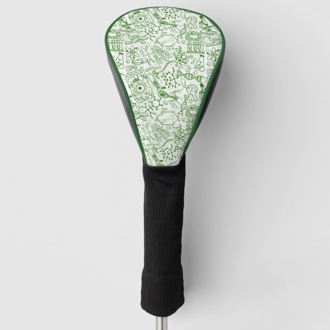 Green Biology Pattern Golf Head Cover (Front)