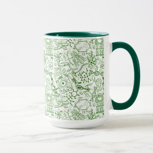 Green Biology Pattern Mug