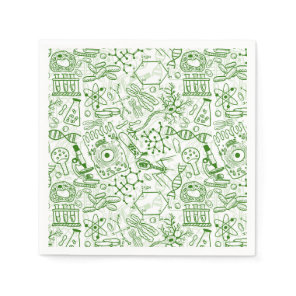 Green Biology Pattern Napkins
