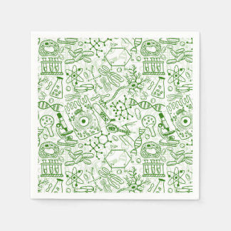 Green Biology Pattern Napkins