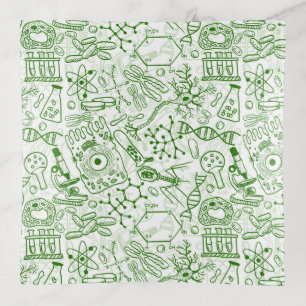Green Biology Pattern Trinket Tray