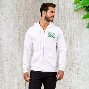 Green Bird and Tree Pattern Nature Inspired Hoodie