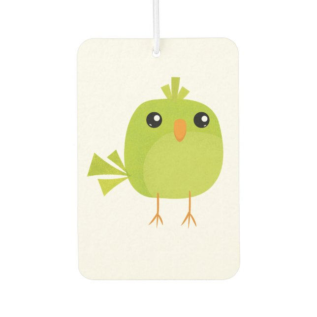 Green Bird Cartoon   Air Freshener (Front)