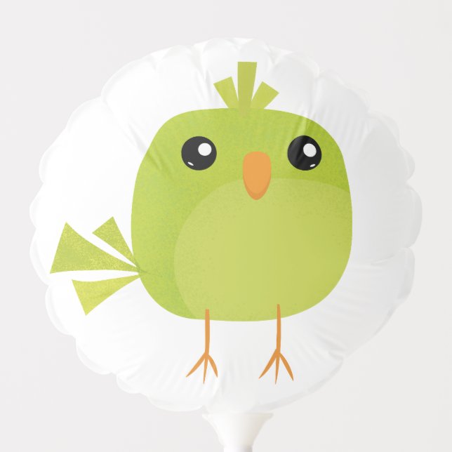 Green Bird Cartoon  Balloon (Front)