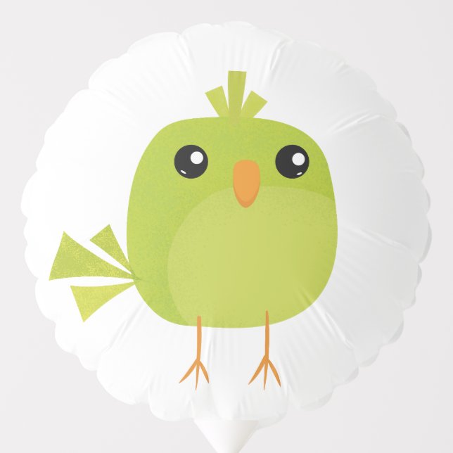Green Bird Cartoon   Balloon (Front)