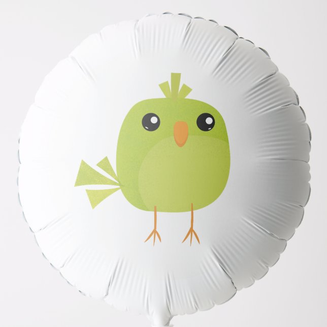 Green Bird Cartoon   Balloon (Front)