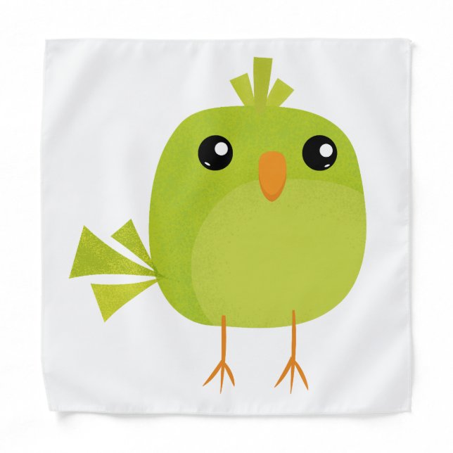 Green Bird Cartoon   Bandana (Front)