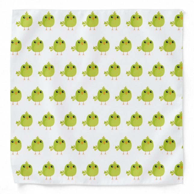 Green Bird Cartoon   Bandana (Front)