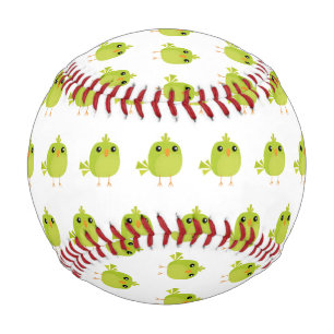 Green Bird Cartoon   Baseball