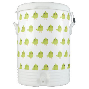 Green Bird Cartoon Beverage Cooler