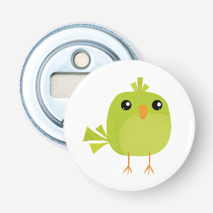 Green Bird Cartoon   Bottle Opener