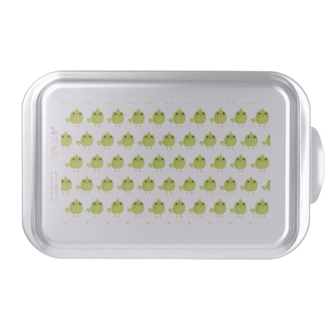 Green Bird Cartoon   Cake Pan (Front)