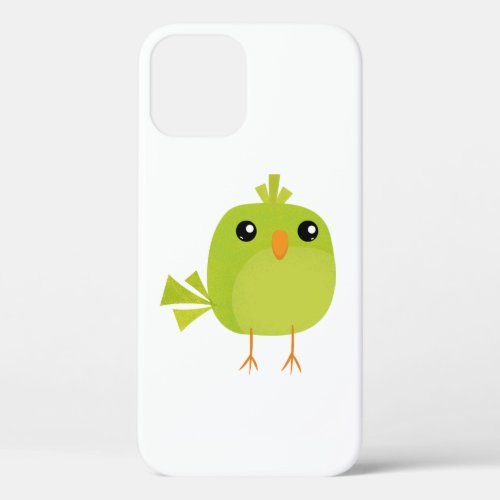 Green Bird Cartoon iPhone 12 Case