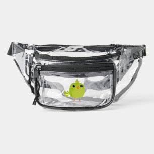 Green Bird Cartoon Clear Fanny Pack
