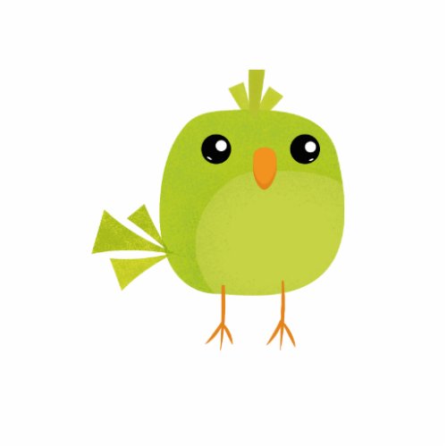 Green Bird Cartoon   Cutout