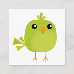 Green Bird Cartoon   Enclosure Card