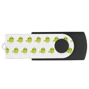 Green Bird Cartoon Flash Drive