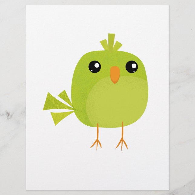 Green Bird Cartoon   Flyer (Front)
