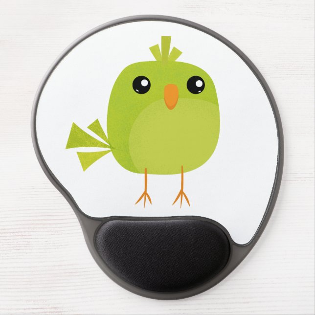 Green Bird Cartoon   Gel Mouse Pad (Front)