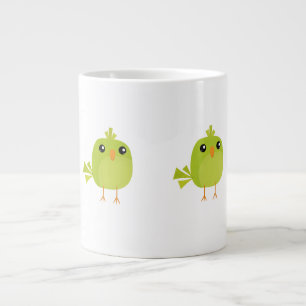 Green Bird Cartoon Giant Coffee Mug