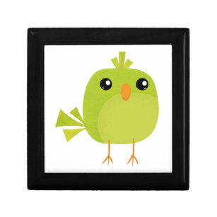 Green Bird Cartoon Gift Box