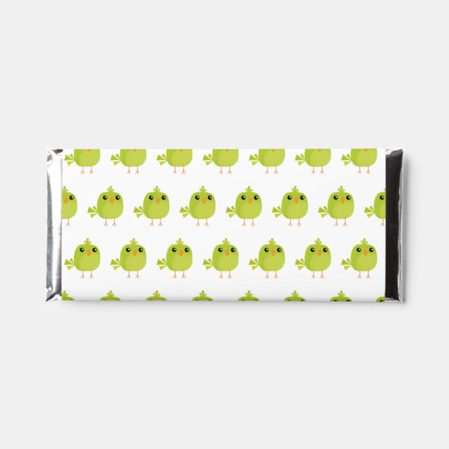 Green Bird Cartoon   Hershey Bar Favors (Front)