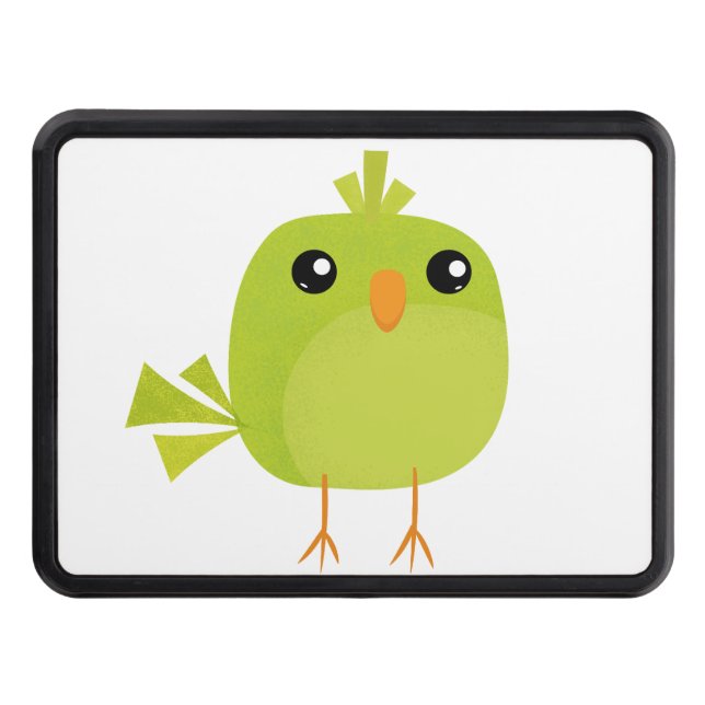 Green Bird Cartoon   Hitch Cover (Front)