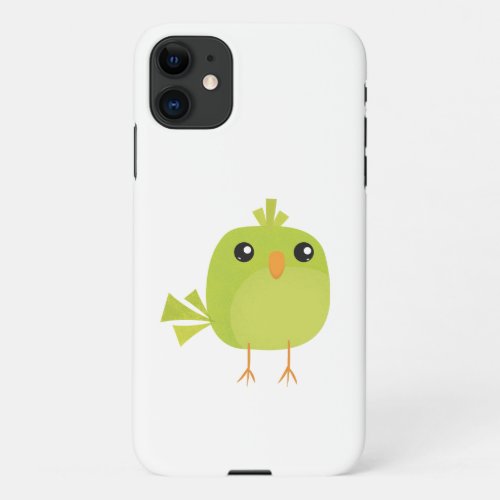 Green Bird Cartoon   iPhone 11 Case