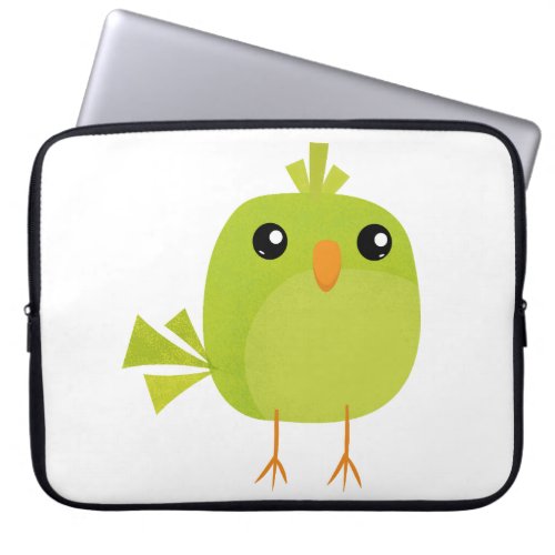 Green Bird Cartoon   Laptop Sleeve
