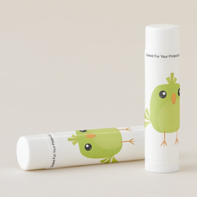 Green Bird Cartoon   Lip Balm (Front)