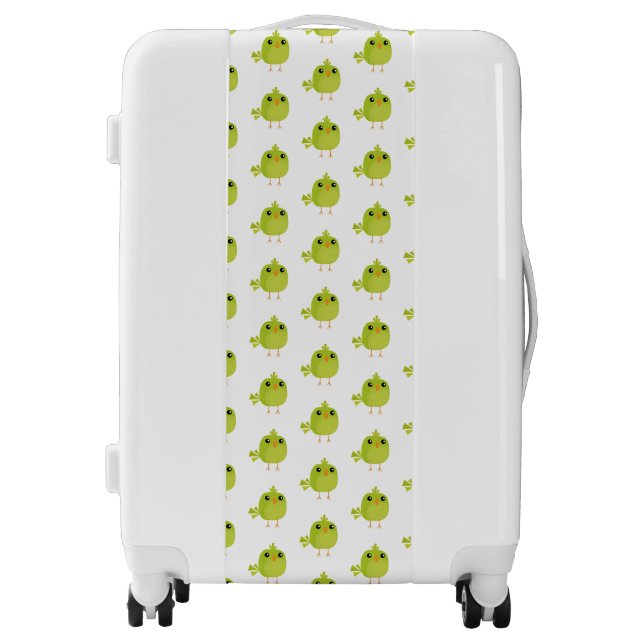 Green Bird Cartoon   Luggage (Front)