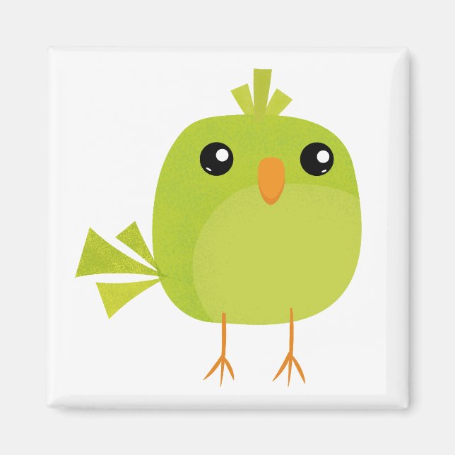 Green Bird Cartoon   Magnet (Front)