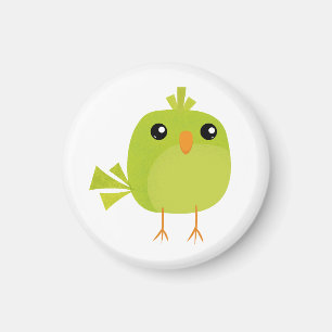 Green Bird Cartoon   Magnet