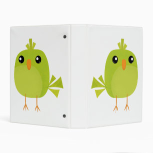 Green Bird Cartoon Mini Binder