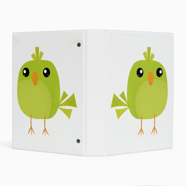 Green Bird Cartoon   Mini Binder (Background)