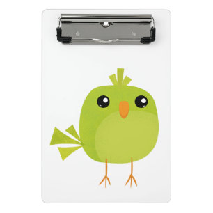 Green Bird Cartoon   Mini Clipboard