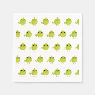 Green Bird Cartoon  Napkins