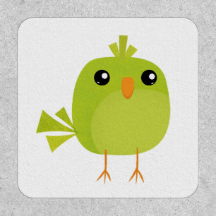 Green Bird Cartoon Patch
